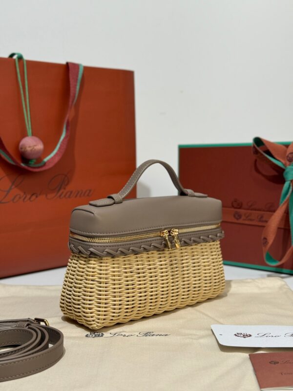 sy_no_523D2020F12F33FA75F83067EF8289B7_1 Loro Piana Extra Pocket L19 – Woven Leather Bag (Dark Brown)