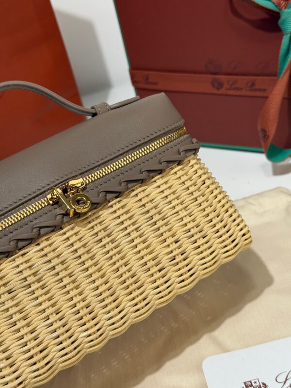 sy_no_523D2020F12F33FA75F83067EF8289B7_6 Loro Piana Extra Pocket L19 – Woven Leather Bag (Dark Brown)