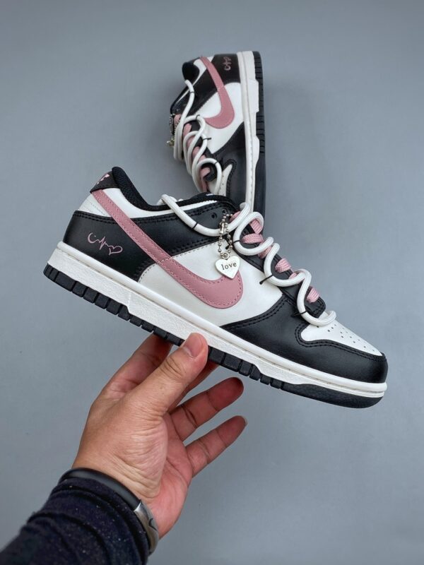 Nike Dunk Low “Love / Pink Swoosh” Double Lace Sneakers