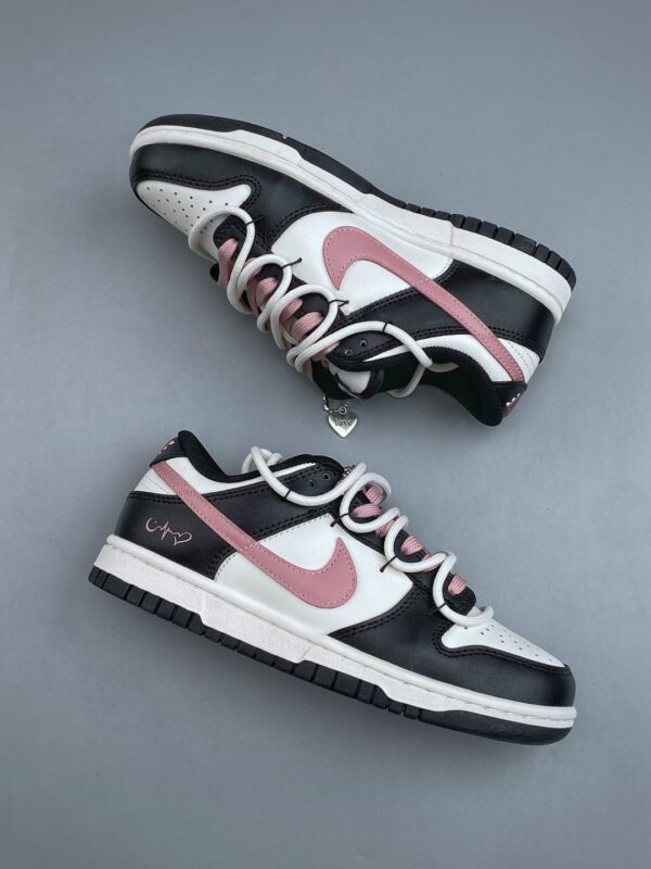 Nike Dunk Low “Love / Pink Swoosh” Double Lace Sneakers