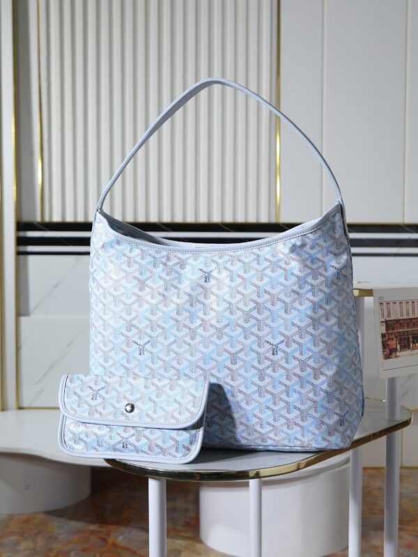 sy_no_5353228613231D27891E3A3EE54E292B_0 Ice Blue Canvas Hobo Tote Bag