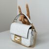 Fendi Baguette Handbag – White Lambskin