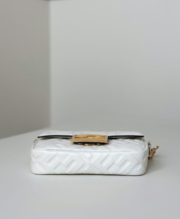 Fendi Baguette Handbag – White Lambskin