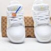 Louis Vuitton LV Trainer White & Ice Blue Floral Embroidery Sneakers