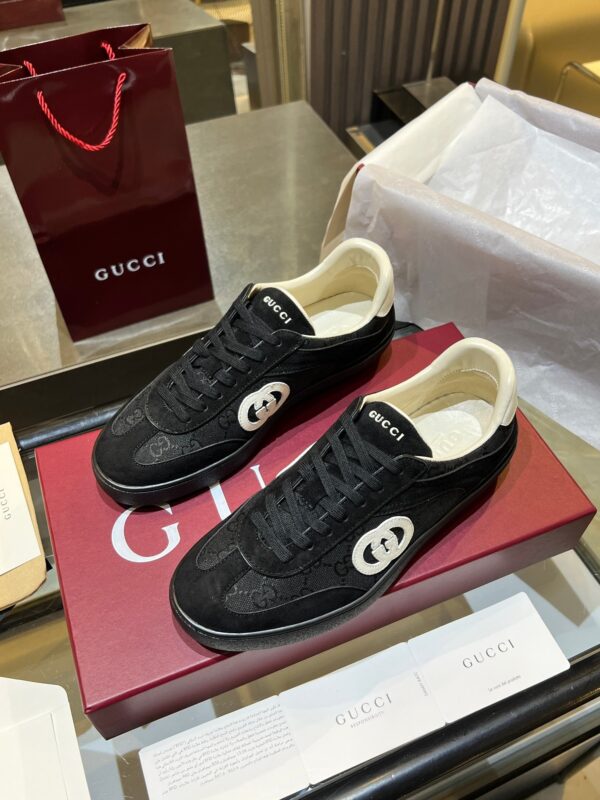 sy_no_55786C4E672DAD500B8D0DC5C974FCB7_1 Gucci B Sneaker Black GG Canvas & Suede – Black GG Canvas / Suede