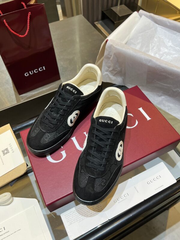sy_no_55786C4E672DAD500B8D0DC5C974FCB7_2 Gucci B Sneaker Black GG Canvas & Suede – Black GG Canvas / Suede