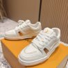 sy_no_55F79A97957691A36C1D4C5F770A2C19_2 Louis Vuitton LV Trainer White Grained Leather Stud Sneakers