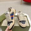 sy_no_5691E28FD90E5C82B1BB207590536726_2 Gucci Screener Crystal GG Denim & Beige Suede Sneaker – Blue / Beige