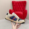 sy_no_5691E28FD90E5C82B1BB207590536726_3 Gucci Screener Crystal GG Denim & Beige Suede Sneaker – Blue / Beige