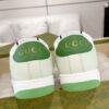 sy_no_56DE7300125705235038A673825D4097_5 Gucci Screener Sneaker in Mint Green Leather & White GG Canvas with Pink Web Stripe