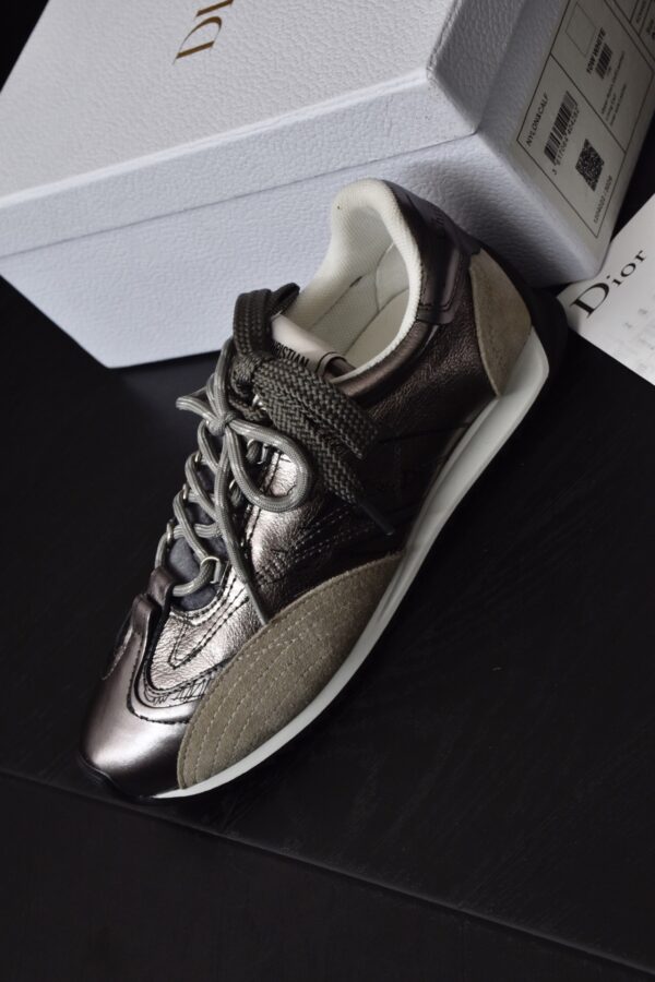 sy_no_57E59CF9310B0E7C95F1F4B2B14ACCA8_2 Dior Gray & Titanium Suede Nylon Retro Running Sneakers