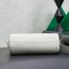 White Leather Cylindrical Underarm Shoulder Bag