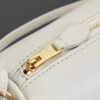 White Leather Cylindrical Underarm Shoulder Bag