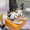Louis Vuitton LV Skate Mocha Brown & Nude Pink/Beige Retro Skate Sneakers