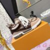 Louis Vuitton LV Skate Mocha Brown & Nude Pink/Beige Retro Skate Sneakers