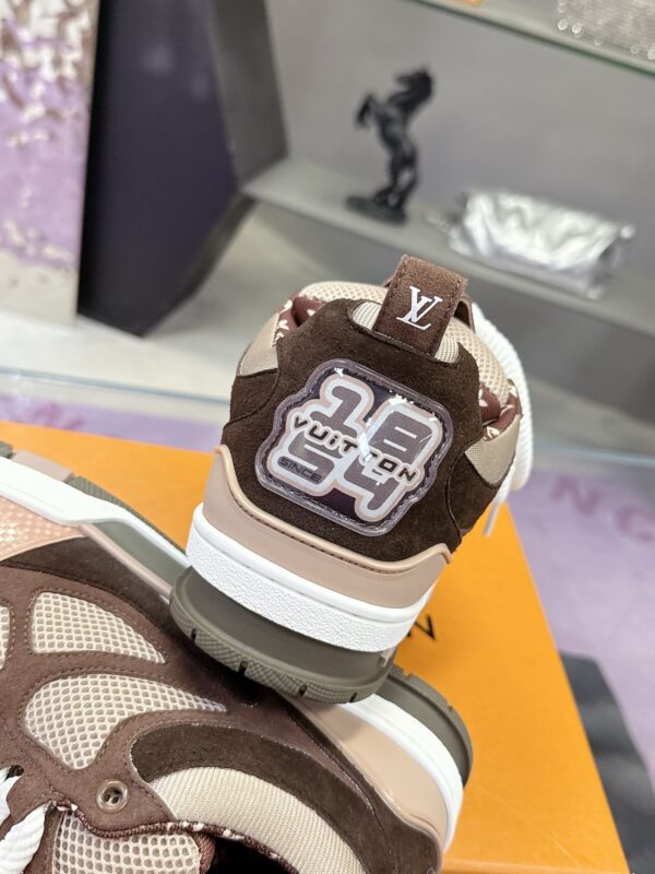 Louis Vuitton LV Skate Mocha Brown & Nude Pink/Beige Retro Skate Sneakers