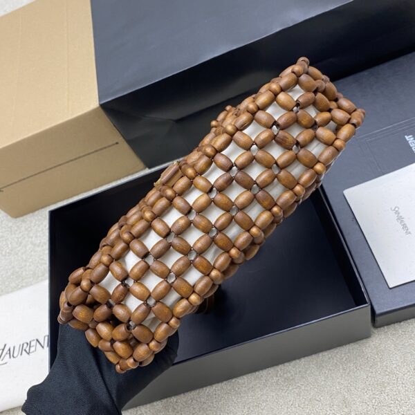 sy_no_591016F42234999BDDD0C1946BA842FF_3 YSL LE 5A7 Medium Hobo Bag – Brown Wood Beads & Gold