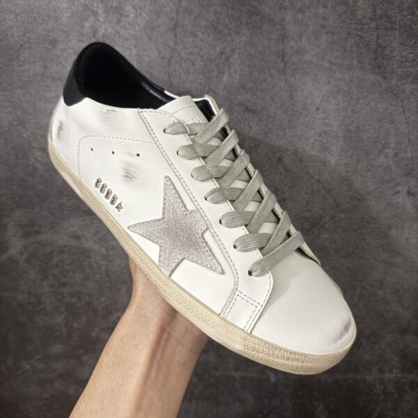 sy_no_59837ACE871707DF25BB843EB46D5564_2 White, Black & Grey Suede Star Retro Sneakers