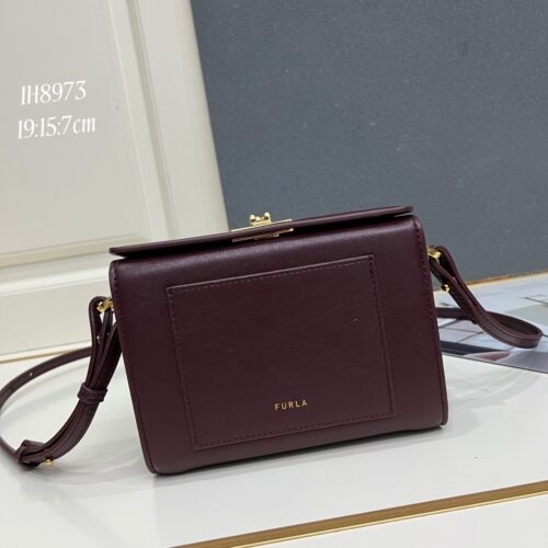 FURLA Vintage Frame Crossbody Bag – Burgundy