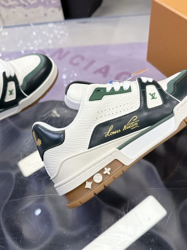 Louis Vuitton LV Trainer Maxi Forest Green & White Sneakers