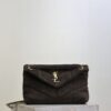 sy_no_5A2E5B22A6DD778CD56178B3EC68A342_0 YSL Loulou 29cm Shoulder Bag – Dark Green Suede