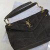sy_no_5A2E5B22A6DD778CD56178B3EC68A342_4 YSL Loulou 29cm Shoulder Bag – Dark Green Suede