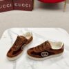 sy_no_5A96F1B76C963F3B25870DB3C7B21D98_5 Gucci B Sneaker in Brown Velvet & Suede