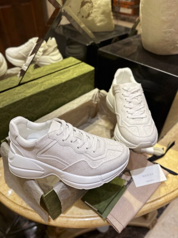 sy_no_5AD0BB3447C8B6C8F2C4B61FEFB1AF51_3 Off-White & Beige GG Canvas Chunky Sneakers