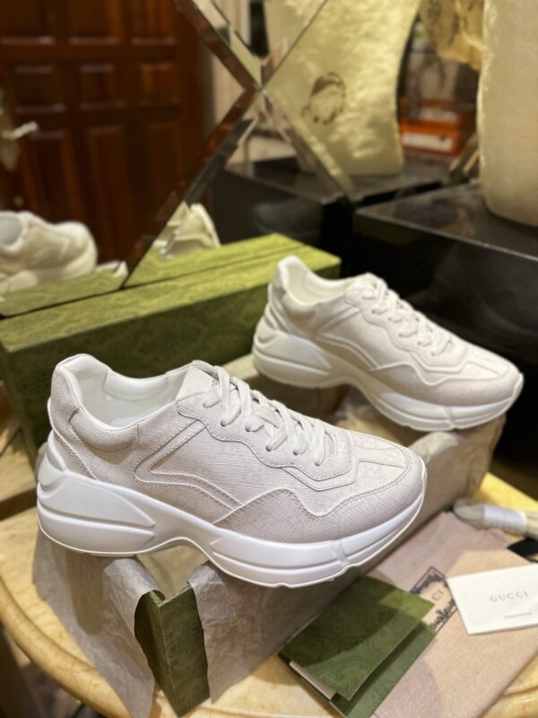 sy_no_5AD0BB3447C8B6C8F2C4B61FEFB1AF51_4 Off-White & Beige GG Canvas Chunky Sneakers