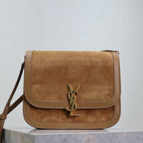 YSL Solferino Shoulder Bag – Mustard Yellow Suede & Leather