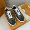 sy_no_5B53D22B8E49C4F658056C957EC97118_0 Olive Green Embossed Suede Derby Sneakers