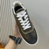 sy_no_5B53D22B8E49C4F658056C957EC97118_5 Olive Green Embossed Suede Derby Sneakers