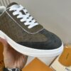 sy_no_5B53D22B8E49C4F658056C957EC97118_6 Olive Green Embossed Suede Derby Sneakers