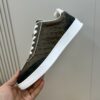 sy_no_5B53D22B8E49C4F658056C957EC97118_8 Olive Green Embossed Suede Derby Sneakers