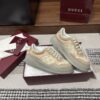 sy_no_5BD8B64E4AFA219AD1CE7660ED949419_1 Gucci Re-Web Sneaker in Beige GG Canvas with Tan/Pink Leather Trim & Grey Sole
