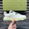 Gucci Retro Leather Sneaker in Off-White & Sage Green