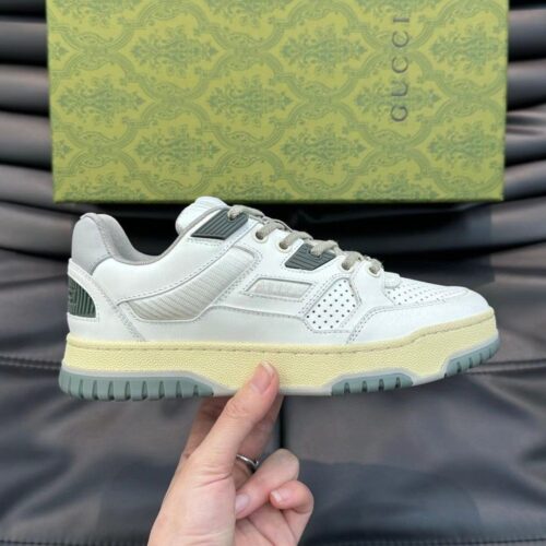 sy_no_5C2C425307F208529960D50905BB581A_0 Gucci Retro Leather Sneaker in Off-White & Sage Green