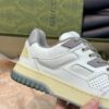 Gucci Retro Leather Sneaker in Off-White & Sage Green