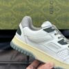 Gucci Retro Leather Sneaker in Off-White & Sage Green
