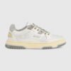 Gucci Retro Leather Sneaker in Off-White & Sage Green