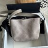 sy_no_5C6935761BE8999913784C4475DFF86B_3 Taupe Suede Quilted Drawstring Bucket Bag