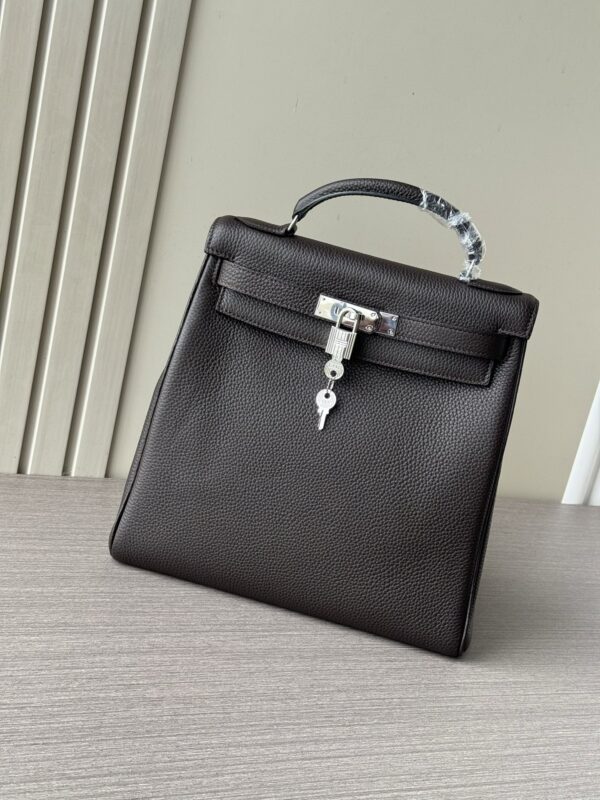 Kelly Ado 28 Backpack – Ebony Togo Leather