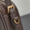 sy_no_5CAF149B80D52DEB1F11C2DA26AC0EFC_6 Chocolate Brown Smooth Leather Rectangular Underarm Camera Bag