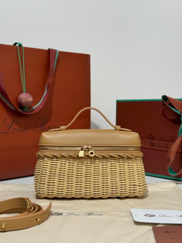Loro Piana Extra Pocket L19 – Woven Leather Bag (Brown)