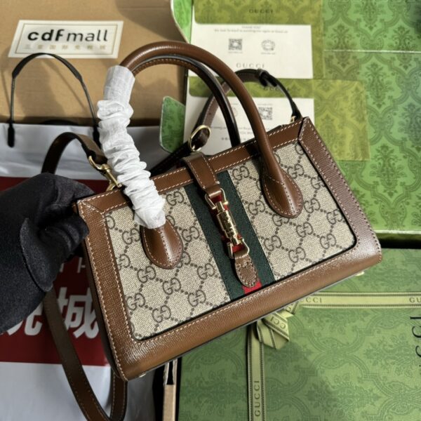sy_no_5D318797D5ADDABF7B89E6C4FEE2C0AA_2 Gucci Jackie 1961 Small Tote Bag – Brown PVC