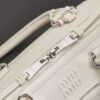 sy_no_5E92FDCC9E82C4E8C60DDB7346D76C7A_7 Chalk White Leather Front-Zip Double-Handle Shoulder Crossbody Bag