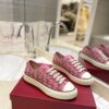 sy_no_5E9AB2253F46D33A1E33F549314A9693_0 Pink Toile Iconographe Low-Top Canvas Sneakers