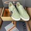 sy_no_5EE6FD2D6F9A674595F8191C7F8E729B_2 Sage Green & Dusty Green Leather Slip-On Sneakers