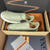 sy_no_5EE6FD2D6F9A674595F8191C7F8E729B_5 Sage Green & Dusty Green Leather Slip-On Sneakers