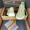 sy_no_5EE6FD2D6F9A674595F8191C7F8E729B_6 Sage Green & Dusty Green Leather Slip-On Sneakers